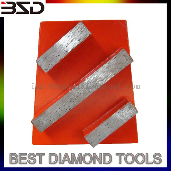 Concrete abrasive tool diamond grinding wedge block 